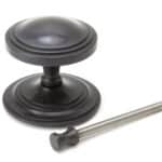 Aged Bronze Art Deco Centre Door Knob 2