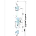 SS French Door Multipoint Lock Kit 44mm Door 3
