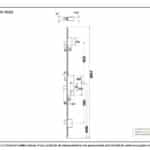 SS 45mm Backset linear 3 Point Door Lock 3