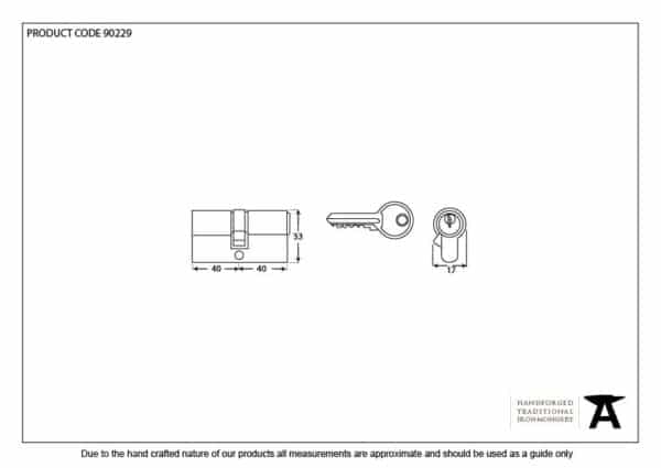 Black 40/40 6pin Euro Cylinder 2