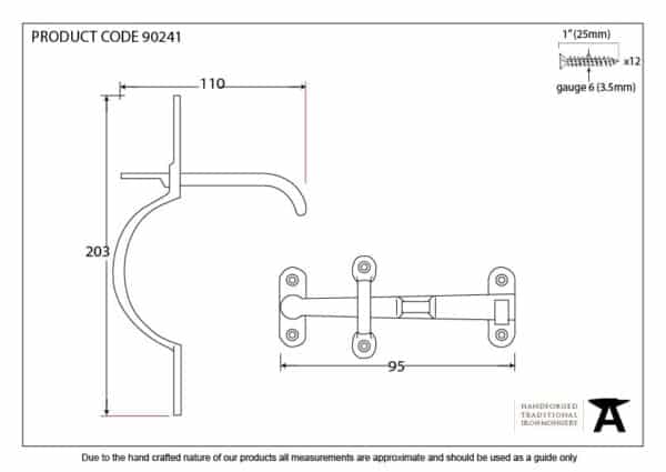 Polished Brass Cast Suffolk Latch Set 2