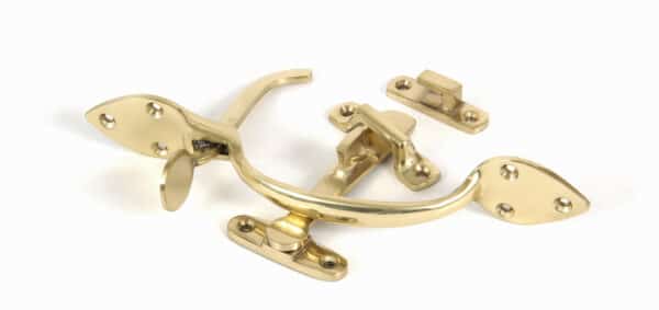 Polished Brass Cast Suffolk Latch Set 1