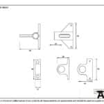 Lacquered Brass Fanlight Catch + Two Keeps 2