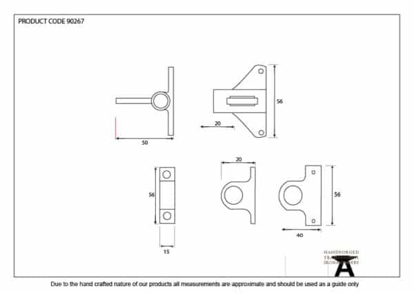 Lacquered Brass Fanlight Catch + Two Keeps 2