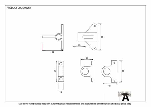 Polished Chrome Fanlight Catch + Two Keeps 2