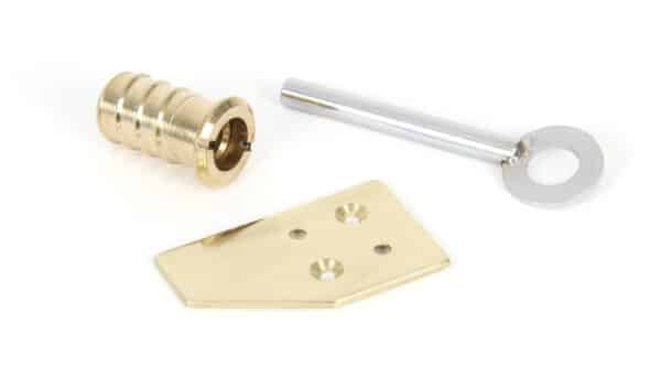 Polished Brass Key-Flush Sash Stop 2