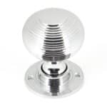 Polished Chrome Heavy Beehive Mortice/Rim Knob Set 2