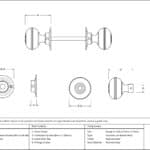 Polished Chrome 50mm Prestbury Mortice/Rim Knob Set 3