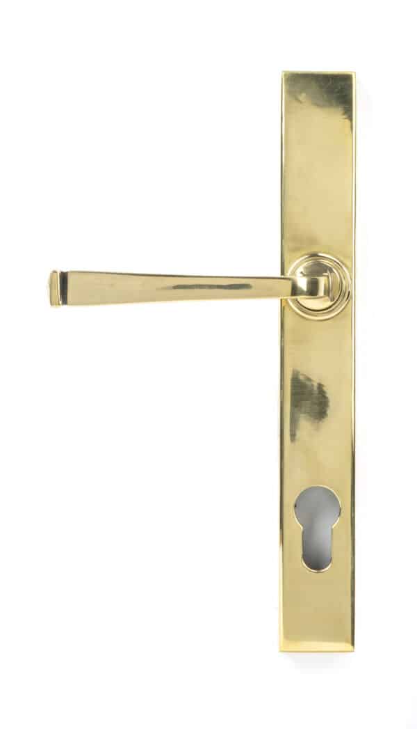 Aged Brass Avon Slimline Lever Espag. Lock Set 2