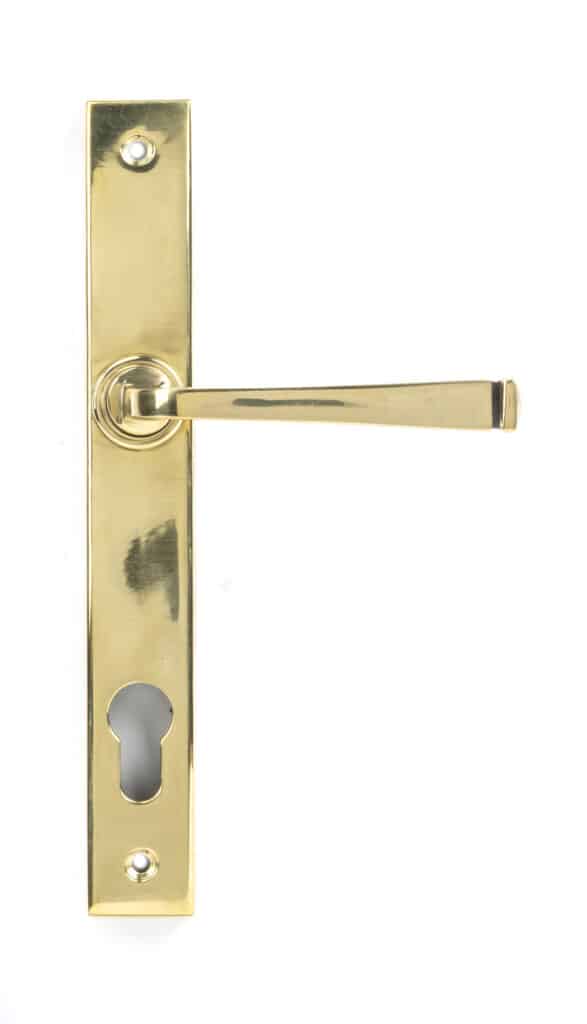 Aged Brass Avon Slimline Lever Espag. Lock Set 1