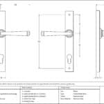 Polished Chrome Avon Slimline Lever Espag. Lock Set 3