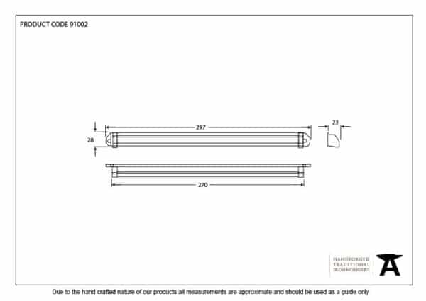 Black Medium Aluminium Canopy 297mm 2