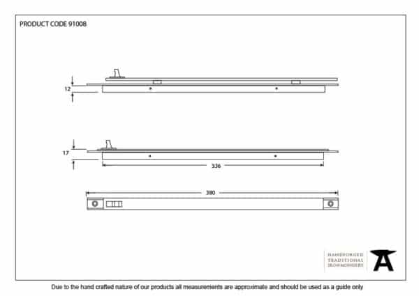 Brown Large Aluminium Trickle Vent 380mm 2