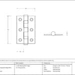 SSS 3" Ball Bearing Butt Hinge (pair) 3