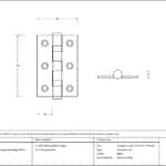 Black 3" Ball Bearing Butt Hinge (pair) 3