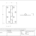Black 4" Butt Hinge (Pair) 3