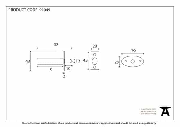 Black Security Window Bolt 2