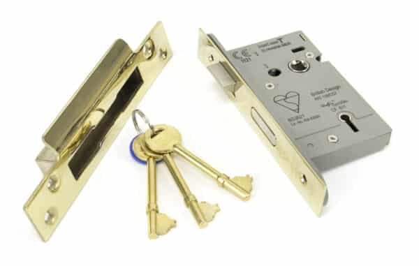 PVD 2Â½" BS Heavy Duty Sashlock 2