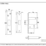 Black 3" BS 5 Lever Deadlock 2