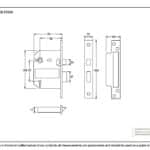 Black 3" 5 Lever BS Sashlock 2