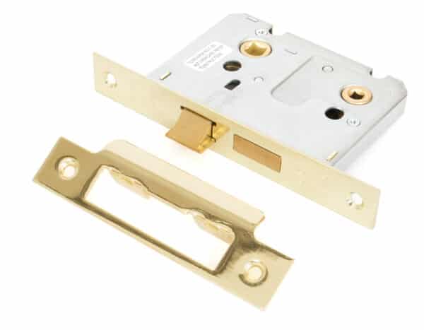 Electro Brassed 3" Bathroom Mortice Lock 1