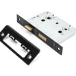Black 3" Bathroom Mortice Lock 1