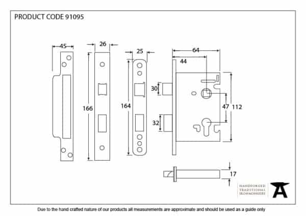 SSS 2Â½" Euro Profile Sashlock 2