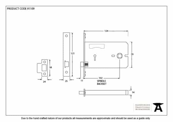 Black 5" Horizontal Latch 2