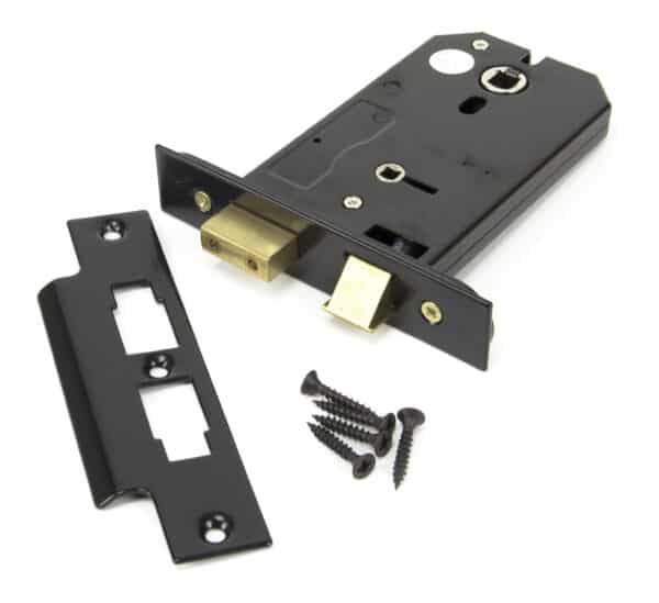 Black 5" Horizontal Bathroom Lock 2