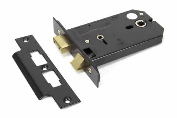 Black 5" Horizontal Bathroom Lock 1