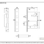 SSS 3" 5 Lever H/Duty Sashlock KA 2