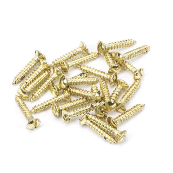 Polished Brass SS 8x1Â½" Countersunk Raised Head Screws (25) 1