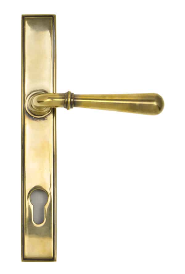 Aged Brass Newbury Slimline Lever Espag. Lock Set 2