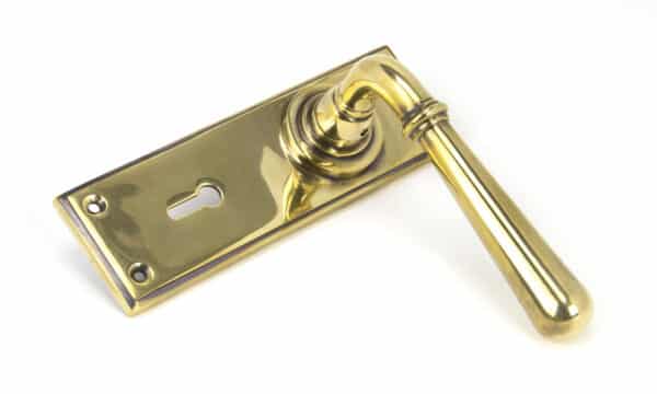 Aged Brass Newbury Lever Lock Set 2