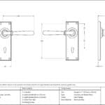 Aged Brass Newbury Lever Lock Set 3