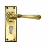 Aged Brass Newbury Lever Euro Lock Set 1