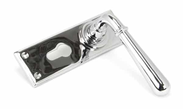 Polished Chrome Newbury Lever Euro Lock Set 2