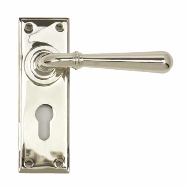 Polished Nickel Newbury Lever Euro Lock Set 1