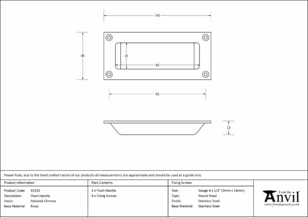 Polished Chrome Flush Handle 2