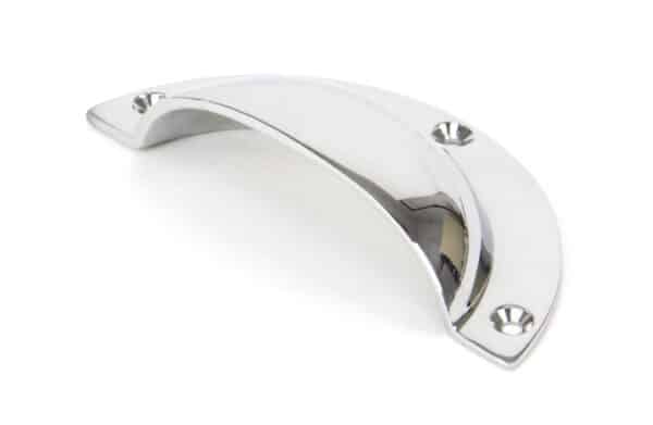 Polished Chrome 4" Plain Drawer Pull 2