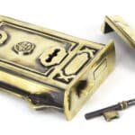 Aged Brass Davenport Rim Lock 1