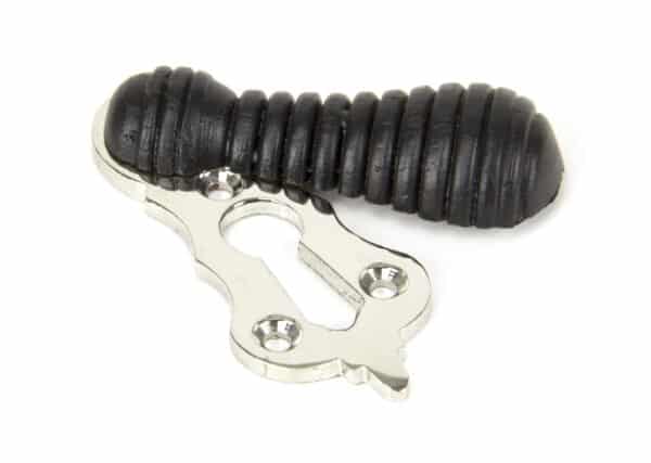 Ebony & Polished Nickel Beehive Escutcheon 1