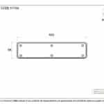 Black 400mm Plain Fingerplate 2