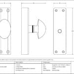 Pewter knob for Cremone Bolt 3