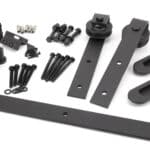 100kg Black Sliding Door Hardware Kit (2m Track) 1