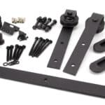 100kg Black Sliding Door Hardware Kit (3m Track) 1