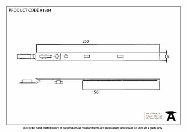 BZP 250mm Extension Piece for Espag Door Locks 3