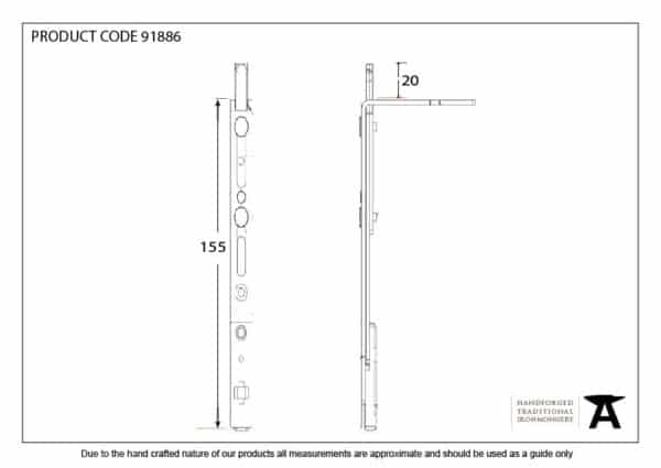 155mm SS Shoot Bolt for Door Espag Lock 2