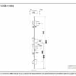 SS 35mm Backset Hook 3 Point Door Lock 3