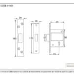 SS 2Â½" 5 Lever BS Deadlock KA 2
